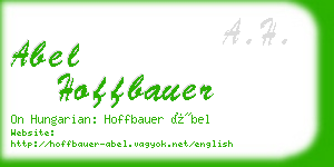 abel hoffbauer business card